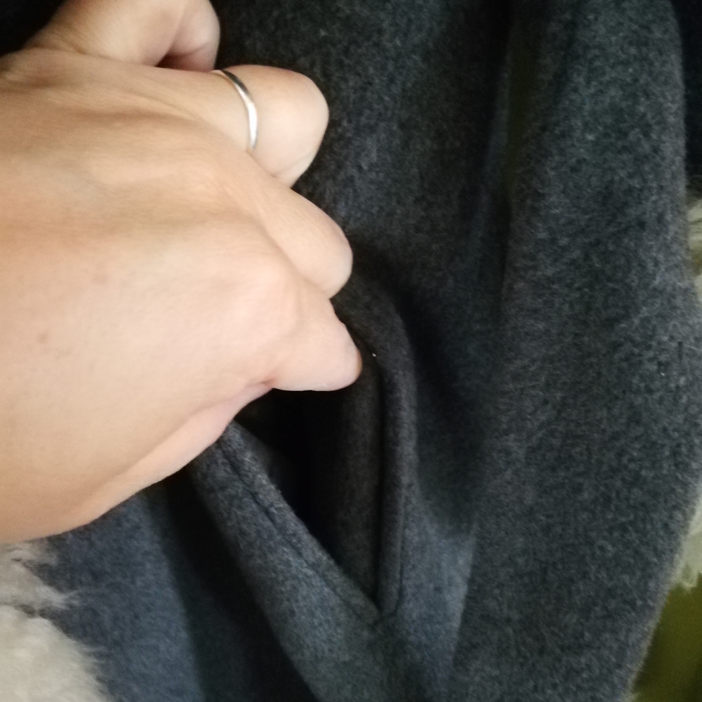 SOLD Lilli Ann vintage 100% wool and sheepskin Princess/swing style wrap coat - Picture 12 of 14